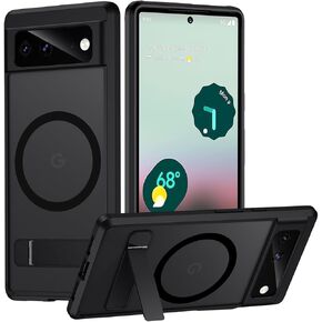 TIANNIUKE Magnetic Case for Google Pixel 6 Pro, Compatible with MagSafe,Adjustable Kickstand,Translucent Matte Anti-Fingerprint,Shockproof Protective Phone Case for Pixel 6 Pro Case