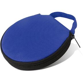 DVD Storage, CD Holder Dividers Folder, Car CD Large Capacity Storage Bag, DVD Oxford Cloth Round Storage Box, Universal for Most Cars (Blue)