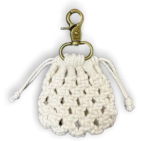 1 Pcs Knitted Earphone Bag,Crochet Earbuds Storage Bag,for Airpods Pro 1st & 2nd Generation,Protective Headphone Case with Keychain (Purple)