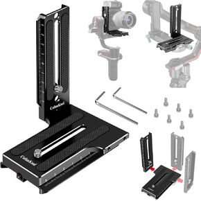 L Bracket Camera Mount, Quick Release Vertical Plate for DJI Ronin RSC 2, RS 2, Weebill S Gimbal, DSLR, Tripod
