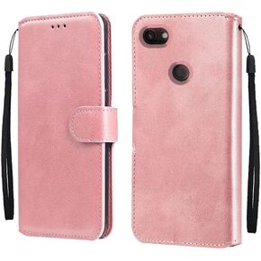 for Google Pixel 3A XL Wallet Case Kickstand Premium PU Leather Folio with Stand Card Slot Magnetic Flip Cover [TPU Interior Case] Compatible with Google Pixel 3A XL (Pink) in Kuwait