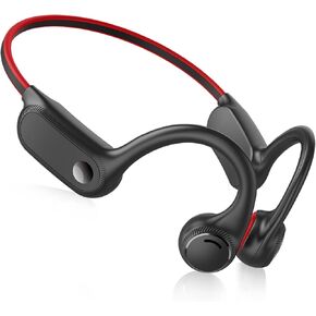 سماعات توصيل العظام ، سماعات الرأس اللاسلكية مفتوحة الأذن Bluetooth 5.3 سماعة رياضية مع MIC ، و 10 ساعات من سماعات الأذن الخفيفة الوزن الخفيفة للركض ، وركوب الدراجات ، والمشي لمسافات طويلة (أحمر) in Kuwait