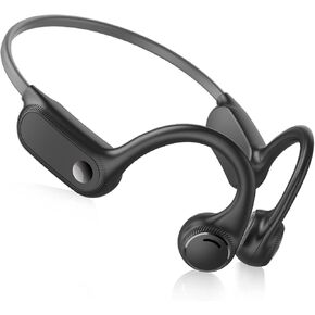 Bone Conduction Headphones,Open Ear Wireless Headphones Bluetooth 5.3 Sport Headset with Mic,10H Playtime Sweatproof Lightweight Earphones for Running, Gym, Cycling, Hiking (Red)