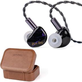 Linsoul Kiwi Ears Cadenza in Ear Monitors (Purple) +TIN HiFi Portable PU Leather Storage Case