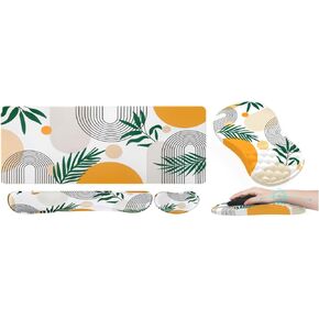 iCasso 4in1 Large Gaming Mouse Pad Wrist Support Set, Desk Mat, XXL Mousepad + Keyboard Wrist Rest+Mouse Wrist Rest Set with Ergonomic Design for Home Office Table Computer