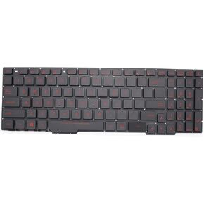 Abakoo Red US Keyboard with Backlit for ASUS FX553VD FX53VD FX753VD FZ53V GL553 GL553V GL553VW ZX553VD Rog GL753 GL753V GL753VE GL753VD (USB, 104 Keys, Ergonomic, Modern, Ambidextrous)