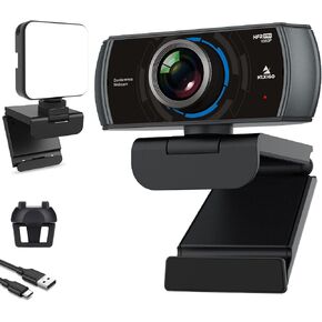 NexiGo 60FPS 1080P Webcam Kits, N980P HD Web Camera with Microphone, 120 Degrees Wide-Angle, Software Control, Enhanced Video Conference Lighting Kit with Webcam Style Clip, for Zoom/Skype/Teams
