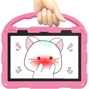 Fire HD 8 Case for Kids (2024/2022/2020 الإصدار ، الجيل الثاني عشر/العاشر) ، لا يتوافق مع iPad Samsung ، ودود إثبات الصدمة ، و 360 موقف قبضة دوارة ، ومقبض مقبض محمول (وردي) in Kuwait