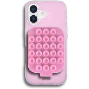 Sonix Case + Magnetic Silicone Suction Cup Phone Mount (Pink Rose) for MagSafe iPhone 16 | Jelly Pink