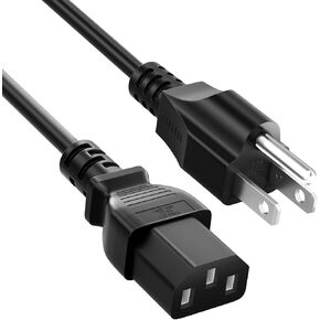 6 FT Amplifier Power Cord Made for ION Pathfinder 2 3 4 Speaker, ION Block Rocker iPA76C/A/S IPA23 Block Party & Live, Guitar Amp, Explorer Portable Speaker System, 3 Prong Power Cable Replacement