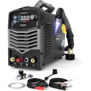 Plasma Cutter Machine 50A Non High Frequency Non-Touch Pilot Arc Plasma Cutting Equipment 110/220V Dual Voltage IGBT Inverter Plasma Torch With smart LCD Display 4/5" Max Cut 4.2CFM@50~60PSI