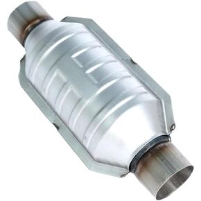 Universal 2.25" Inlet/Outlet Catalytic Converter High Flow T409 Stainless Steel 53005,53004 (EPA Compliant)