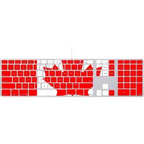 MightySkins Skin Compatible with Apple Keyboard with Numeric Keypad wrap Cover Sticker Skins Canadian Flag