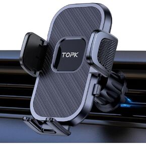 Car Phone Holder for Air Vent, Hands-Free Car Mount, Secure Hook Clip, One-Hand Operation, 360° Rotation, Universal Fit for All Phones