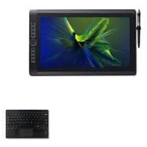 BoxWave Keyboard Compatible with Wacom MobileStudio Pro (16) - SlimKeys Bluetooth Keyboard with Trackpad, Portable Keyboard with Trackpad - Jet Black