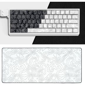 dagaladoo Topographic PBT | Shine Through | Double Shot | Side Print keycaps Cherry Profile keycaps Bundle with XXL Topograph Mouse pad(35.4" x 15.7" in)
