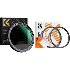 82mm Variable ND2-32 & CPL in 1 Lens Filter & 77-82mm (2PCS) Step Up Filter Adapter Rings Kit, for 77mm Lens Add 82mm Filter