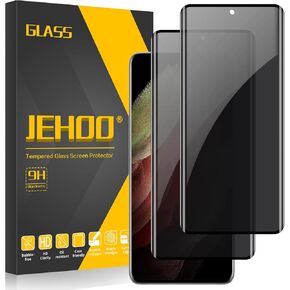 [2 Pack] for Samsung Galaxy S21 Ultra 5G Privacy Screen Protector 6.8-Inch, 9H Tempered Glass Film, 3D Curved, Easy Installation（Doesn’t Support Fingerprint Sensor）