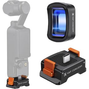 K&F Concept 1.2X Anamorphic Lens + Charging Adapter Base Compatible with DJI Osmo Pocket 3