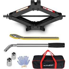 Car Jack Kit Scissor Lift Jack for Car 2 Ton (4409 lbs) Universal Jack Emergency Kit with Lug Wrench Tire Changing Kit for Car SUV