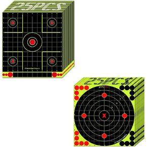 ATFLBOX 50 Pack 12x12 inch Splatter Paper Targets and Adhesive Target Papers