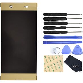 Display Touch Digitizer Screen Replacement for Sony Xperia XA1 Ultra Golden with Frame