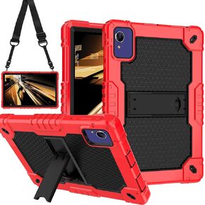 Case for 10.1 inch Tablets - Built in Kickstand Shoulder Strap (Black/Black)