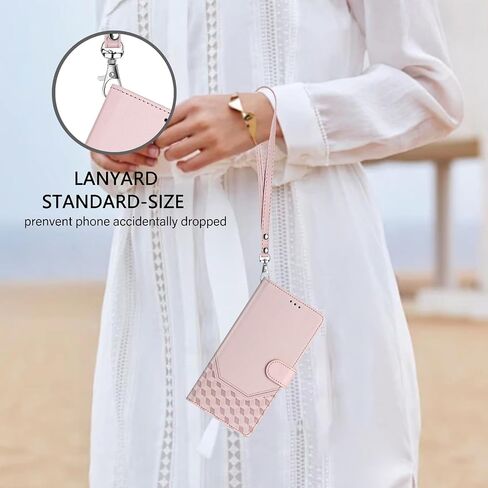 for iPhone 13 Wallet Case/iPhone 14 Wallet Case for Women, RFID Blocking Card Holder Slots, Wrist Strap, Shockproof TPU Inner, Stand PU Leather Protective Flip Cover -Purple in Saudi Arabia