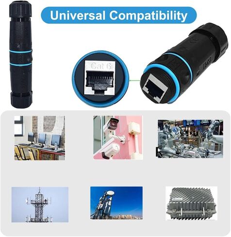 chenyang RJ45 Waterproof Coupler,IP68 CAT6 RJ45 Female to Female Outdoor Ethernet Cable Extension Waterproof Adapter in Saudi Arabia