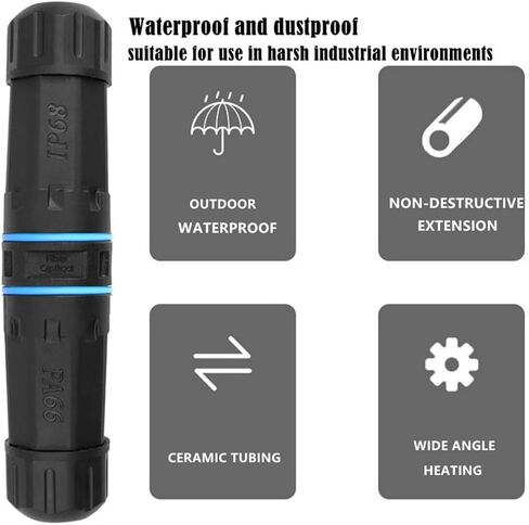 chenyang RJ45 Waterproof Coupler,IP68 CAT6 RJ45 Female to Female Outdoor Ethernet Cable Extension Waterproof Adapter in Saudi Arabia