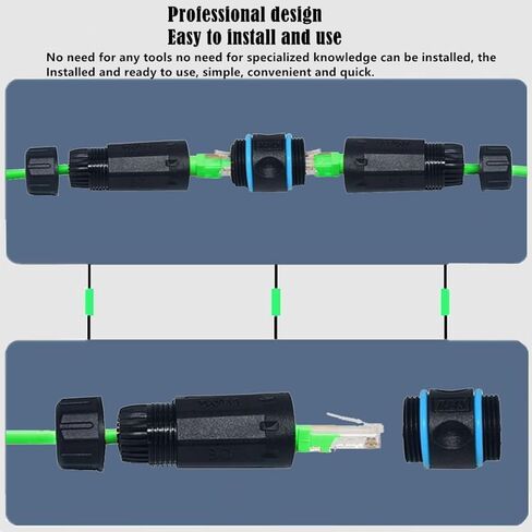 chenyang RJ45 Waterproof Coupler,IP68 CAT6 RJ45 Female to Female Outdoor Ethernet Cable Extension Waterproof Adapter in Saudi Arabia