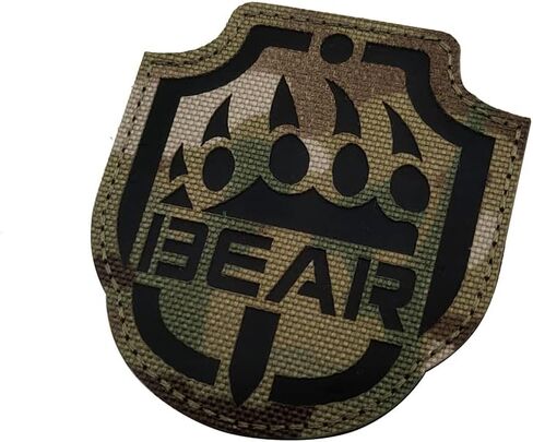 4PC New Russia Escape from Tarkov Bear USEC IR Reflective Patch Tactical Military Badges Decorative Appliques Hook and Loop Fastener Backing (Color-e) in Saudi Arabia