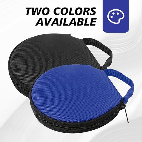 DVD Storage, CD Holder Dividers Folder, Car CD Large Capacity Storage Bag, DVD Oxford Cloth Round Storage Box, Universal for Most Cars (Blue) in Saudi Arabia