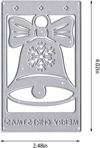 ABTOLS Metal Christmas Theme Cutting Dies for Card Making, Rectangle Frame Die Cuts Christmas House Snowflake Words Dies Template Mould for Card Scrapbooking and DIY Craft Album Paper Card Decor in Saudi Arabia