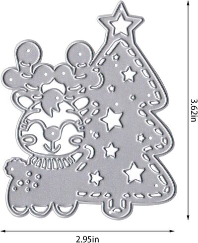 ABTOLS Metal Christmas Theme Cutting Dies for Card Making, Rectangle Frame Die Cuts Christmas House Snowflake Words Dies Template Mould for Card Scrapbooking and DIY Craft Album Paper Card Decor in Saudi Arabia