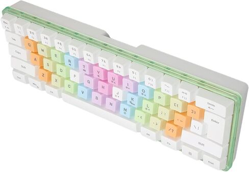 لوحة مفاتيح ألعاب ميكانيكية محمولة 60 ٪ ، 61 مفاتيح RGB Backlight Mini لوحة مفاتيح ميكانيكية سلكية مع مفاتيح ملونة ، 9 أوضاع RGB ، لوحة مفاتيح مريحة لألعاب الكمبيوتر (المشمش) in Kuwait