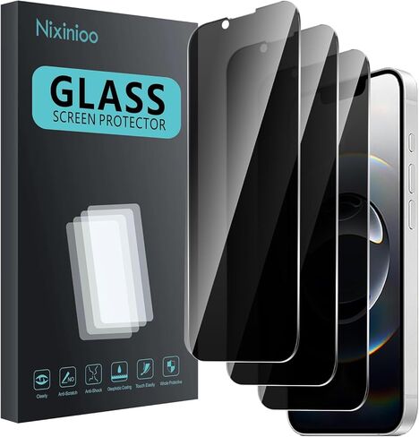 3 Pack Privacy Screen Protector for iPhone 16e/SE 4 2025(6.1 inch), Anti Spy Tempered Glass 9H Hardness, Black Protector Anti Spy, Bubble Free, Anti-Scratch in Saudi Arabia
