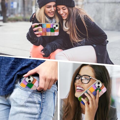 Trendy Aesthetic Cute Colorful iPhone 15 Case Shockproof Design Slim Fit Protective Cover Phone Case with for Women Girls in Kuwait