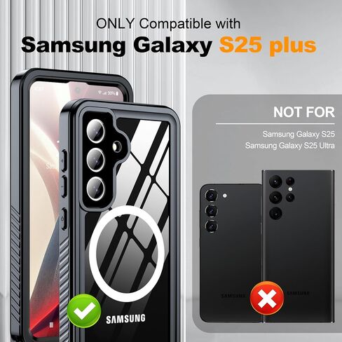 Antshare Magnetic لـ Samsung Galaxy S25 Ultra Case مقاومة للماء ، [IP68 تحت الماء] in Kuwait