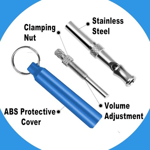 Dog Whistle with Lanyard Whistle to Stop Barking Neighbors Dog Provides The Perfect Bark Control and Effective Memory Training for All Dog Breeds (Pink+Blue, 2 Pcs) in Saudi Arabia