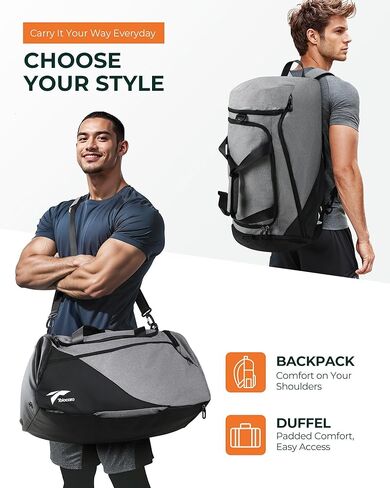 Tolaccea Small Gym Bag for Women Men, 25L Lightweight Duffle Bag for Travel, Waterproof Sports Bag with Shoe Compartment & Wet Pocket, Mini Carry on Weekender Overnight Bags for Workout Swimming in Saudi Arabia