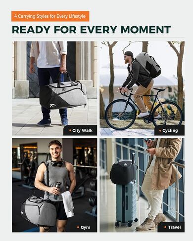 Tolaccea Small Gym Bag for Women Men, 25L Lightweight Duffle Bag for Travel, Waterproof Sports Bag with Shoe Compartment & Wet Pocket, Mini Carry on Weekender Overnight Bags for Workout Swimming in Saudi Arabia