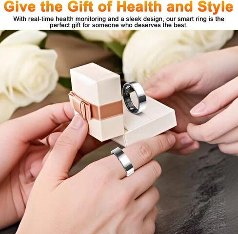 2025 Smart Ring Health Tracker with Blood Pressure Monitor, IP68 Waterproof Health Ring for Blood Oxygen Heart Rate SpO2 Sleep Monitor, Bluetooth Connect Fitness Ring for Multi-Sports Tracking in Saudi Arabia