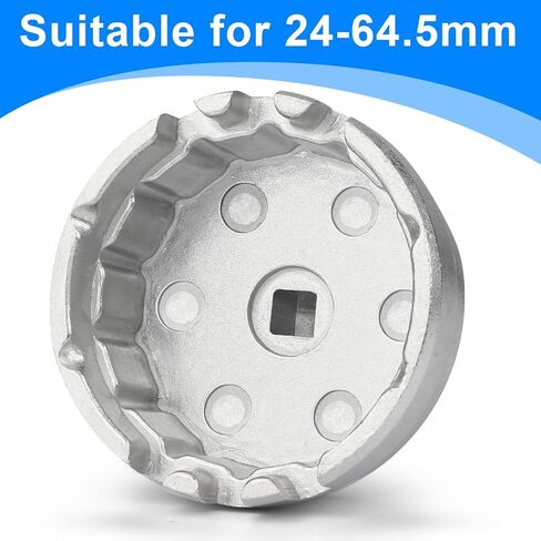 BETOOLL 23pcs Oil Filter Wrench Set, Oil Filter Socket Set with 65, 67, 72, 73, 74, 75, 76, 79, 84, 89, 91, 92, 95, 101mm, Compatible with Toyota VW BMW ‌GMC Sierra Ford Volvo in Kuwait