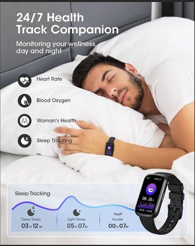 Health Fitness Tracker for Men Women: Activity Trackers with 24H Heart Rate Monitor Blood Oxygen Sleep Tracker Calorie Step Counter 5ATM Waterproof Fitness Smart Watches Compatible with iPhone Android in Saudi Arabia