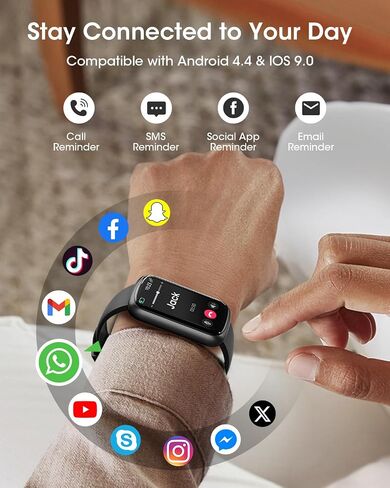 Health Fitness Tracker for Men Women: Activity Trackers with 24H Heart Rate Monitor Blood Oxygen Sleep Tracker Calorie Step Counter 5ATM Waterproof Fitness Smart Watches Compatible with iPhone Android in Saudi Arabia