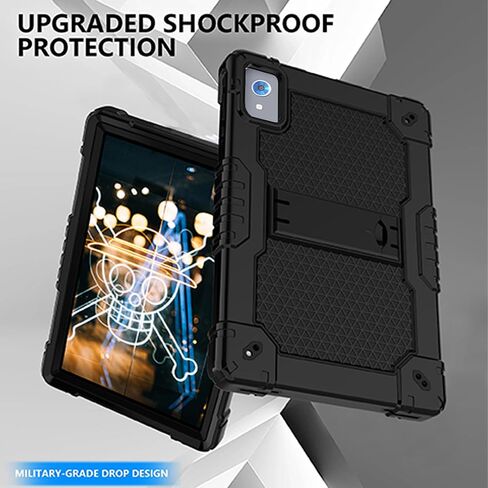 Case for 10.1 inch Tablets - Built in Kickstand Shoulder Strap (Black/Black) in Saudi Arabia