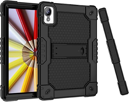 Case for 10.1 inch Tablets - Built in Kickstand Shoulder Strap (Black/Black) in Saudi Arabia
