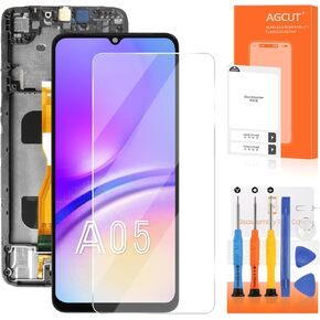 for Samsung Galaxy A05 Screen Replacement for Display Samsung A05 LCD SM-A055M A055F/DS LCD Touch Screen Digitizer Assembly Repair Parts with Frame