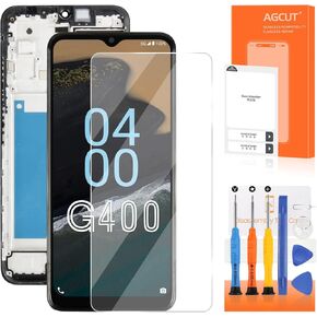 for Nokia G400 Screen Replacement for Nokia G400 LCD Display TA-1530, TA-1448, TA-1476 LCD Digitizer Touch Screen Assembly Repair Part with Frame